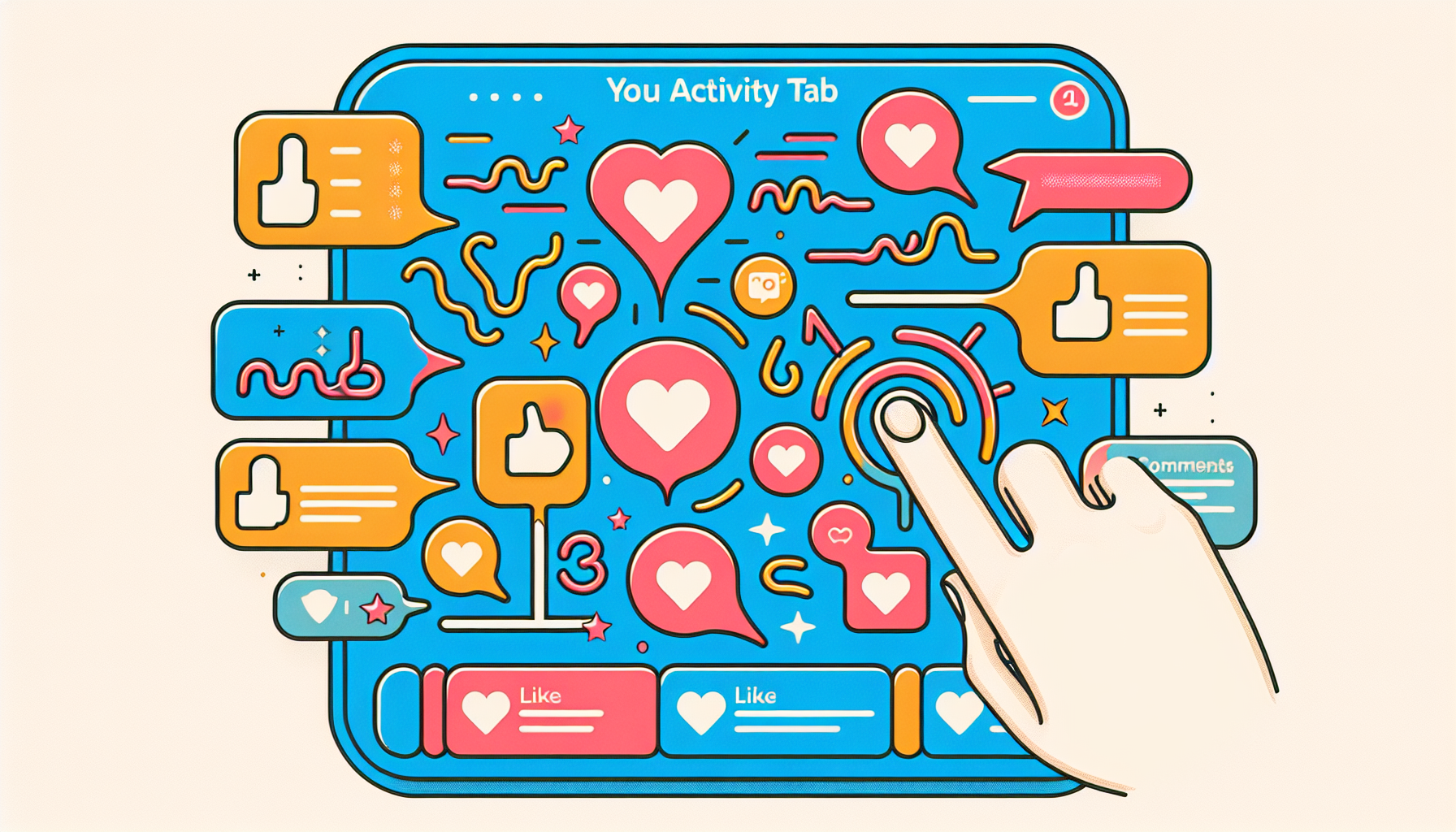 Illustration of the Instagram Activity tab