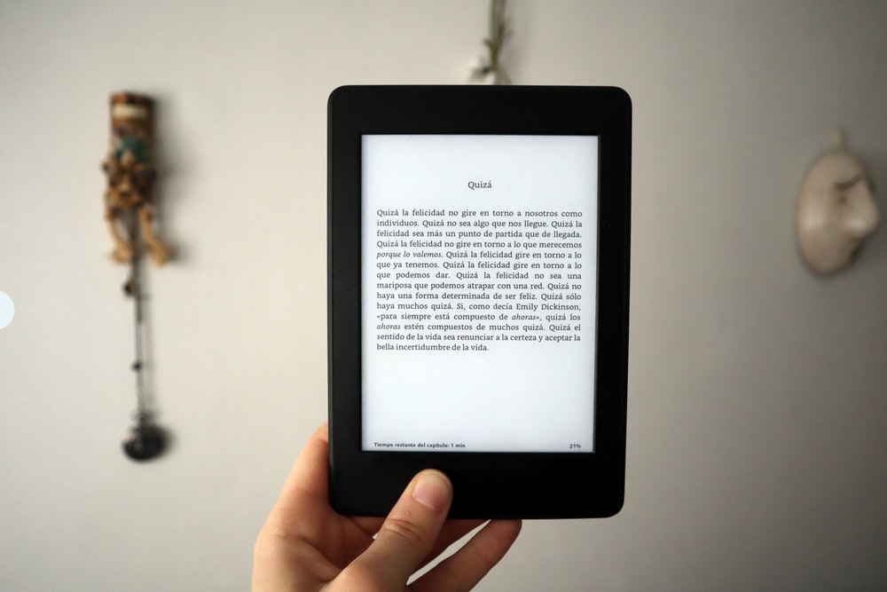 black amazon e book reader